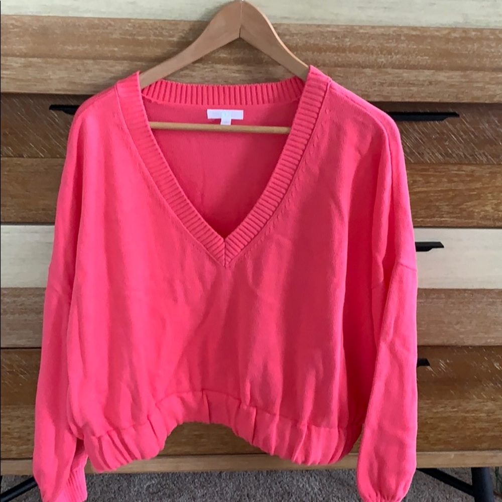 Abound pink crop sweater